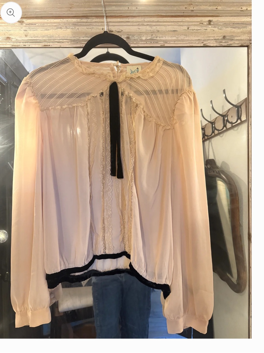 Jaded Gypsy the look of love sheer vintage style blouse NWT